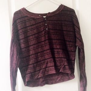 Burgundy striped shirt